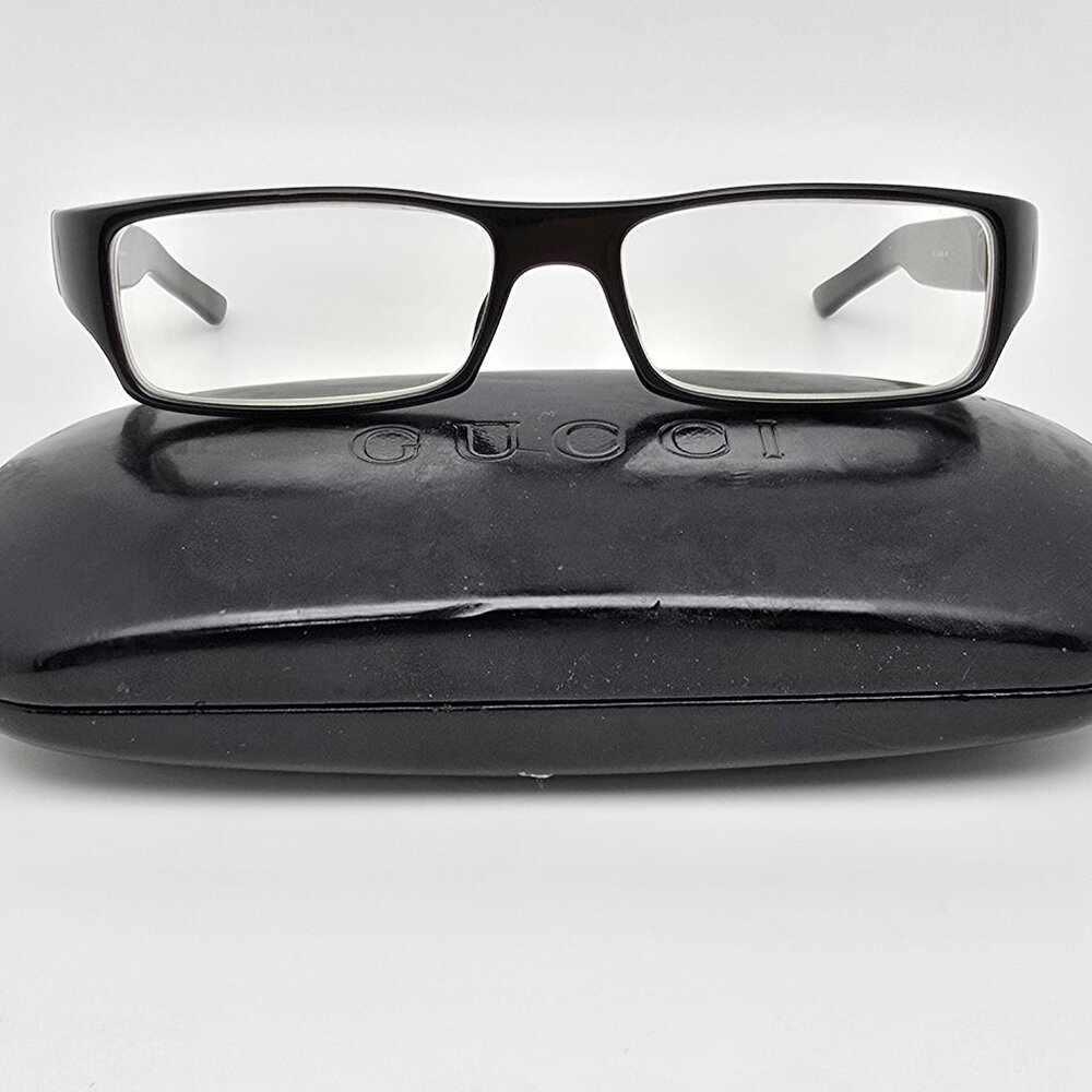 Gucci Gg1444 807 Black Rectangular Eyeglasses Fra… - image 1